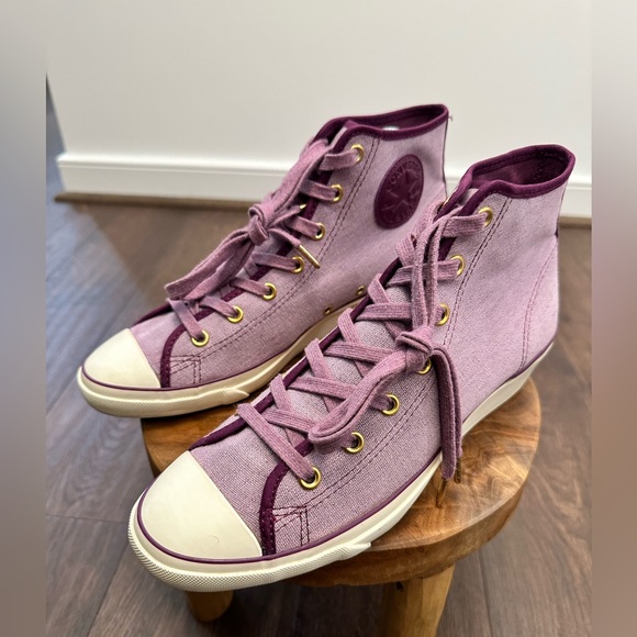 Converse Women’s PLATFORM Canvas NightShade Purple High Top Sneakers, Size: 9 - Picture 6 of 14